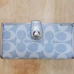 Coach checkbook/cardholder wallet
